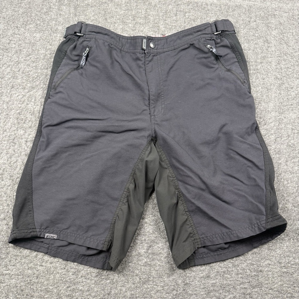 ZOIC Cycling Shorts Mens Medium Black Adjustable Mountain Biking MTB Outdoors